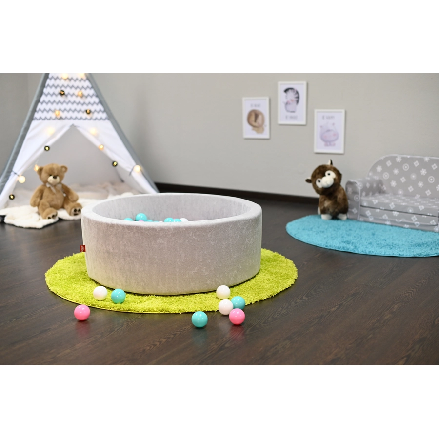 knorr toys® Bällebad soft Grey 300 balls rosecremelightblue