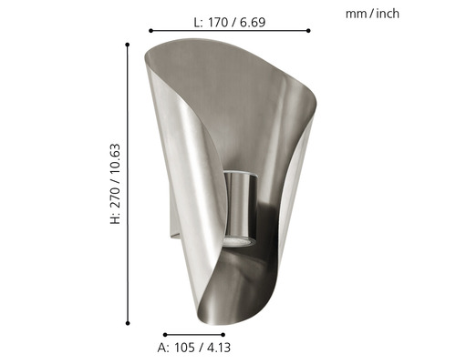 LED buitenwandlamp 2x2,5W 2x180 lm 3000 KH 27 cm roestvrij staal