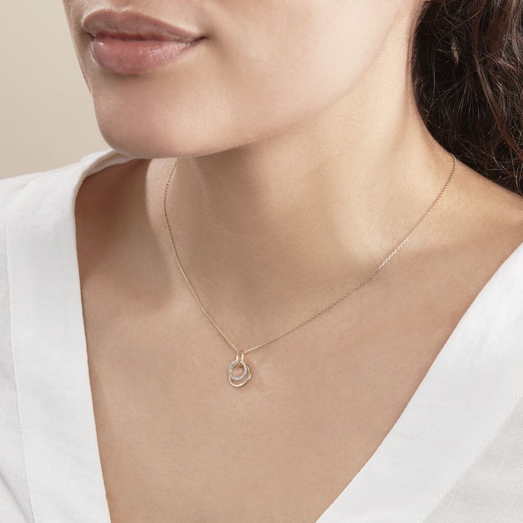Collier Megan Or Jaune Diamant