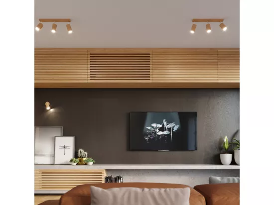 Sollux BERG Applique Murale Spot Simple Bois Naturel GU10