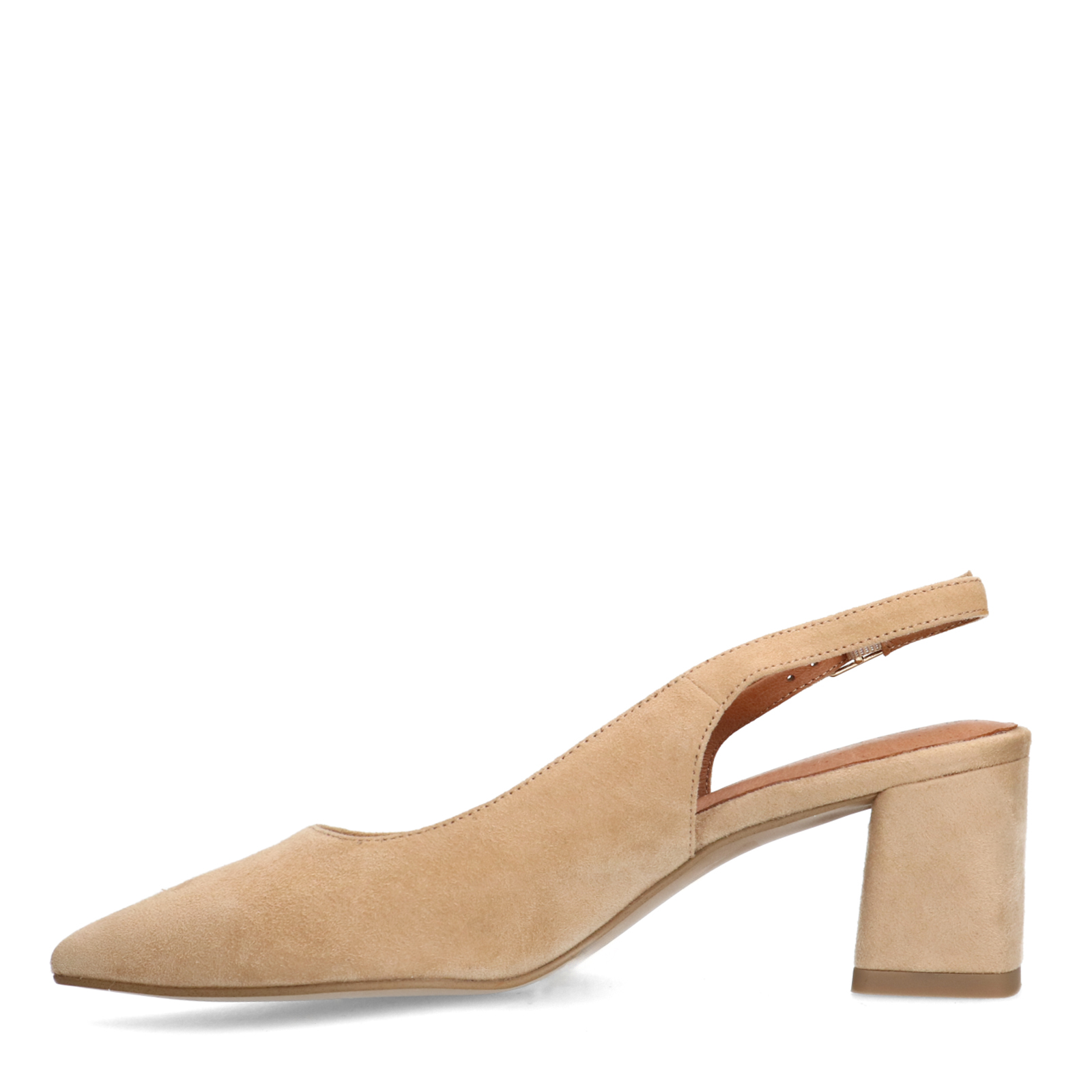 Beige suède slingbacks