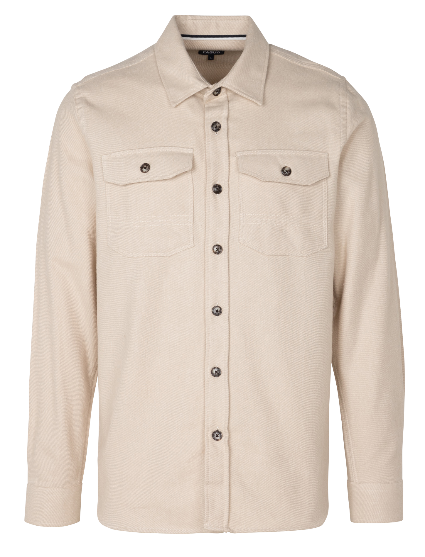CERILLY - Surchemise droite en coton | Beige