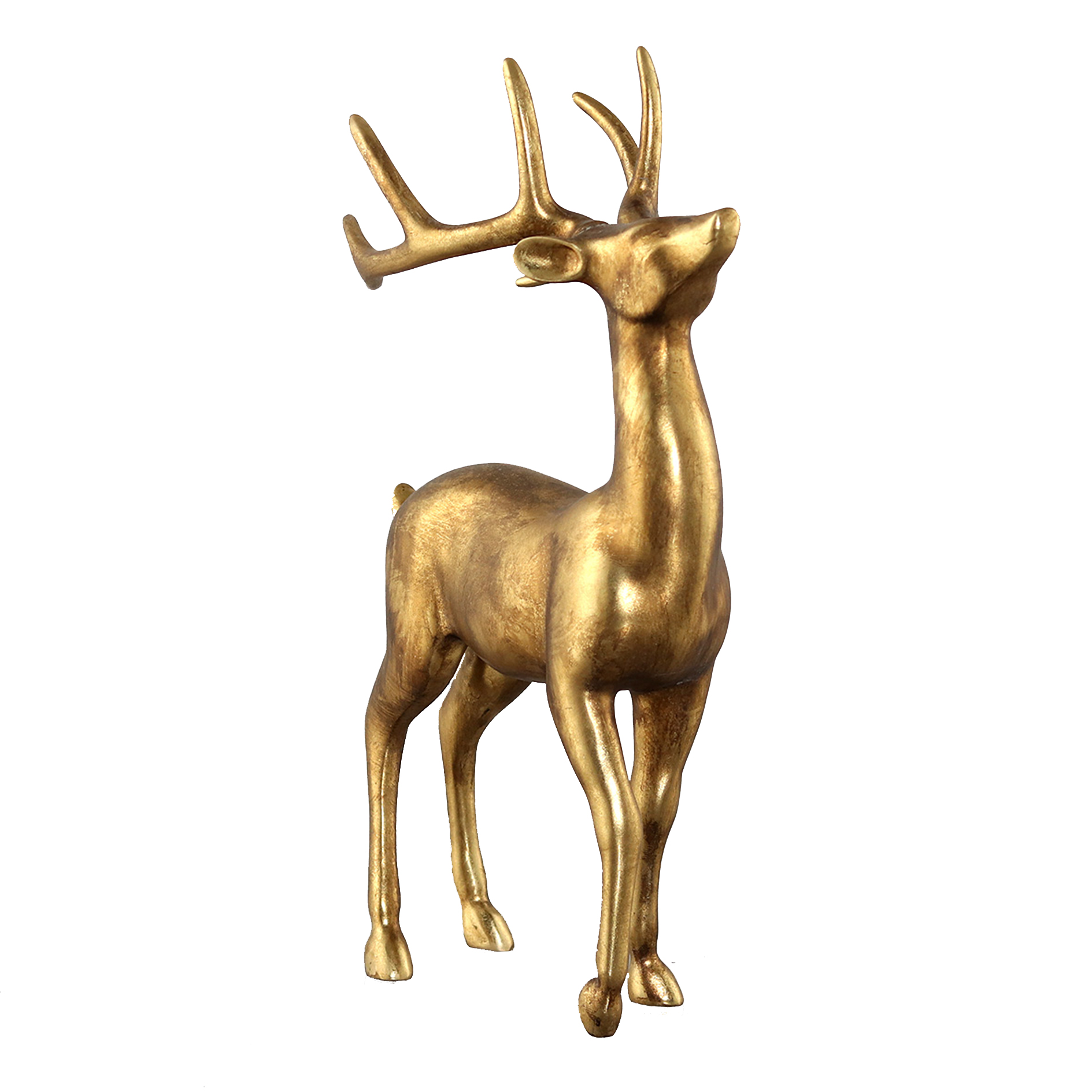 Deko Hirsch - goldfarben - 42 cm