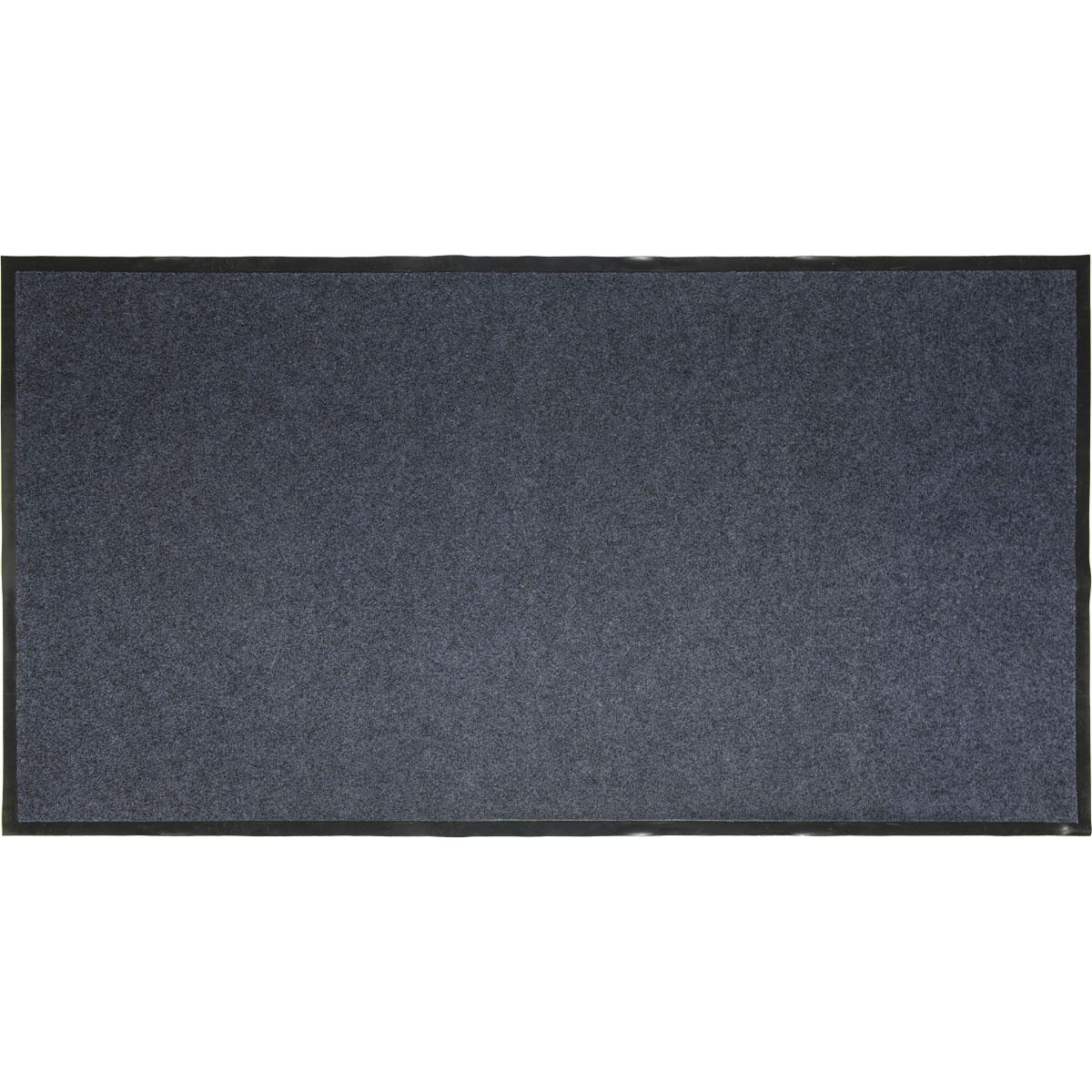 TAPIS 80X150CM POLYESTER GRIS CHINE BLANC