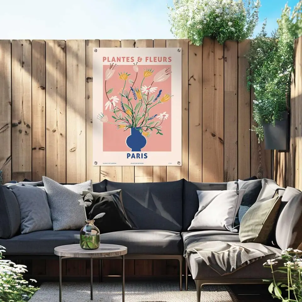 Tuinposter Bloemen - 80x60cm - Bont