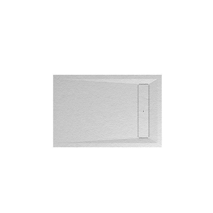 Receveur de douche 80 x 120 cm, résine, blanc, GoodHome Luiro