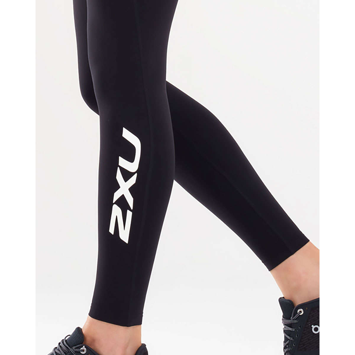 2XU Form Stash Hi-Rise Compression Hardloopbroek Lang Zwart/Wit Dames