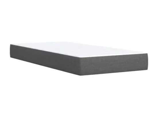 Sommier à lattes de lit et matelas Gris foncé 90x190 cm Tissu