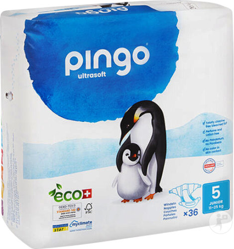 Pingo Couches Écologiques Jetables Junior Taille 5 36 Pièces