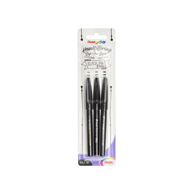 Pentel Sign Pen Brush 3er Set