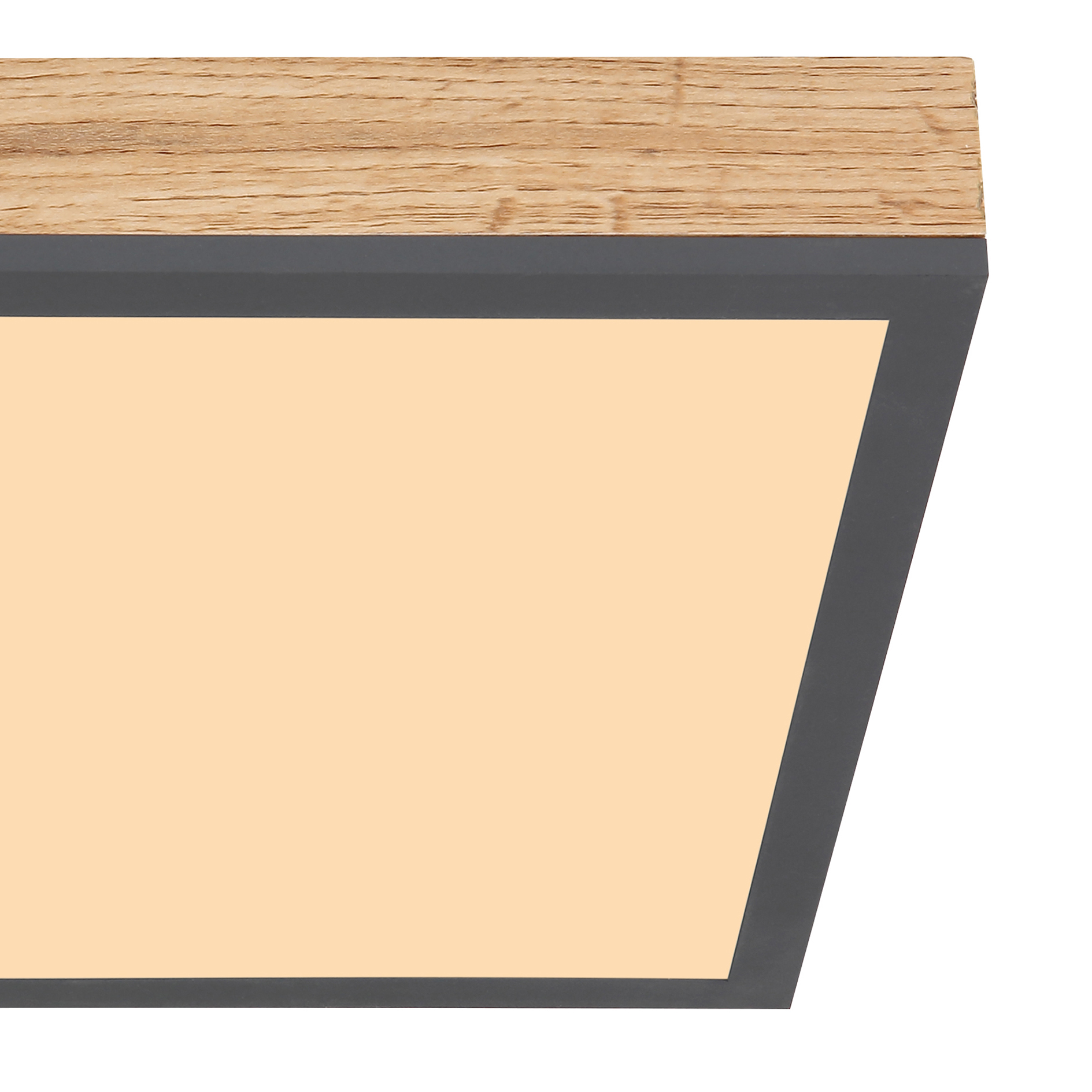 LED-Deckenleuchte - graphit-Holzoptik-opal - 30 cm