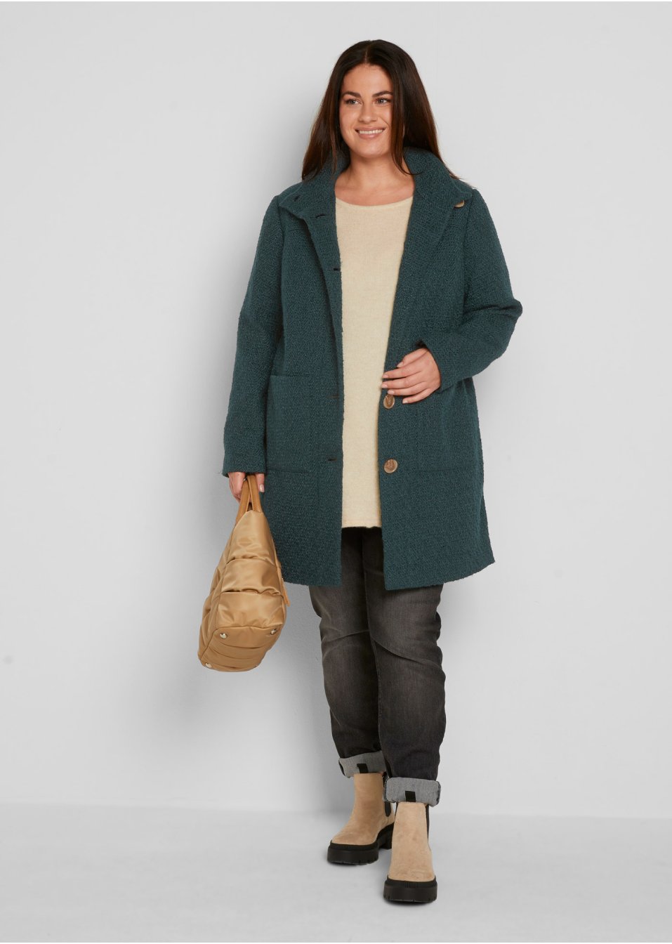 Manteau en bouclé de grossesse et de portage