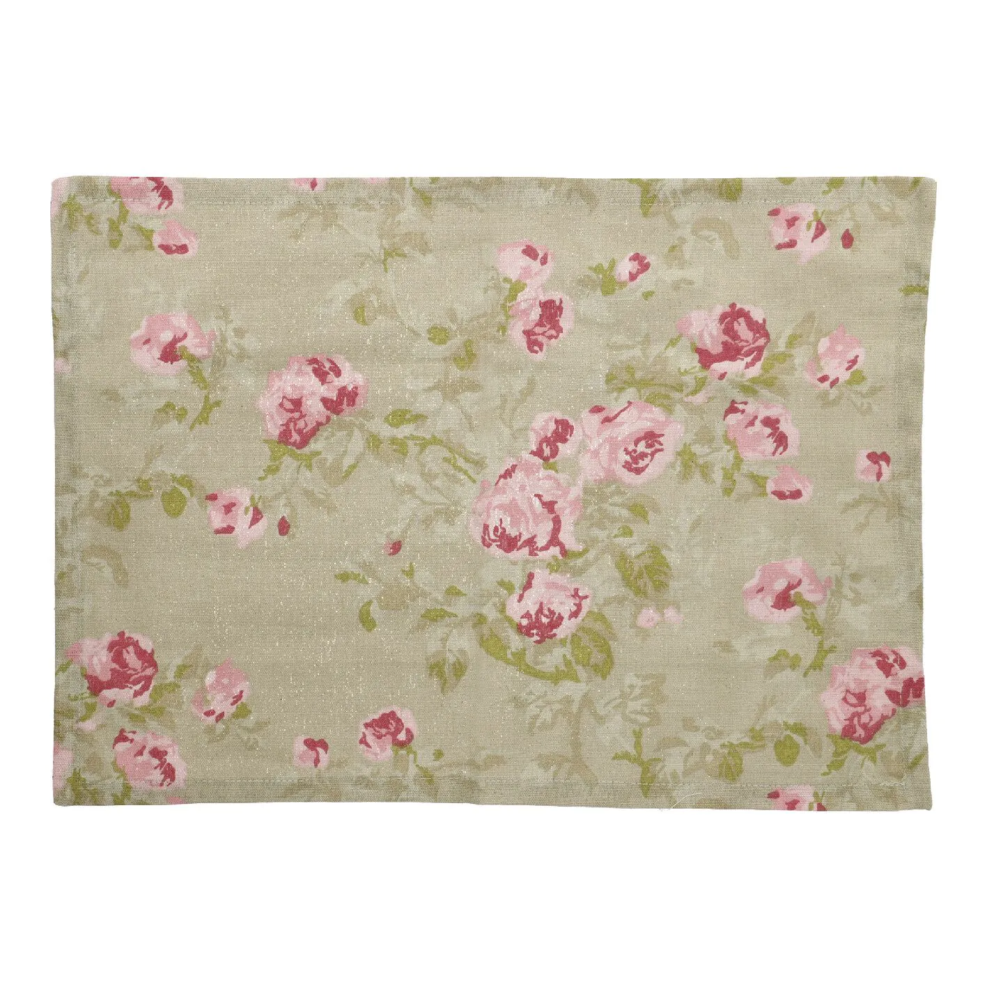 Platzset Rosen, grün, 33 x 46 cm