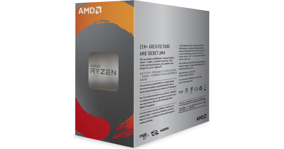AMDRyzen 3 3200G socket AM4 processor  (Unlocked, Wraith Stealth, Boxed)