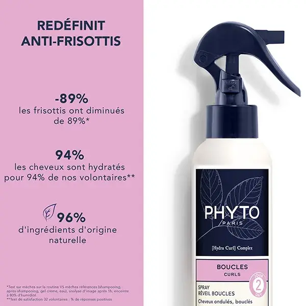 Spray revitalizador de cachos Phyto BOUCLES - Dia 2 - 150ml