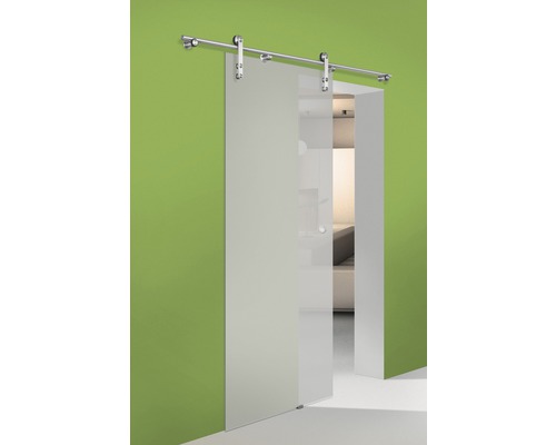 Pertura glazen schuifdeurvleugel Runa satijnglans 2043 x 720 x 8 mm links voor Tildra-beslag