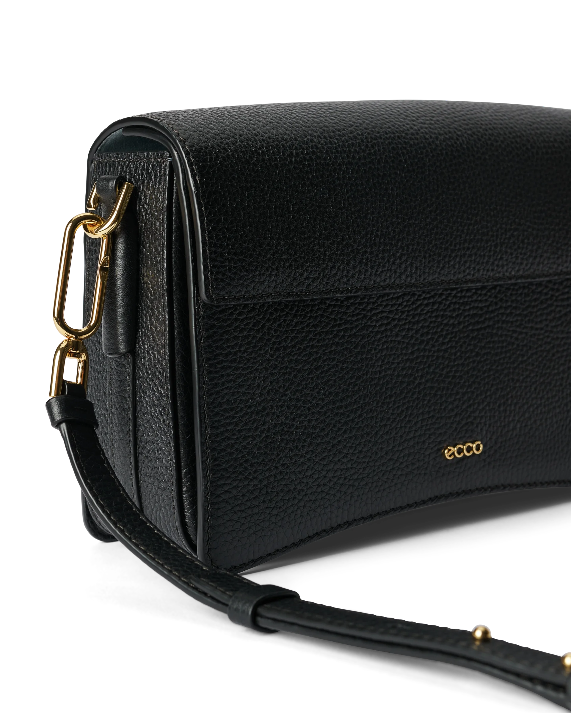 ECCO Pinch Bag Umhängetasche aus Leder Schwarz 17X26X10 cm