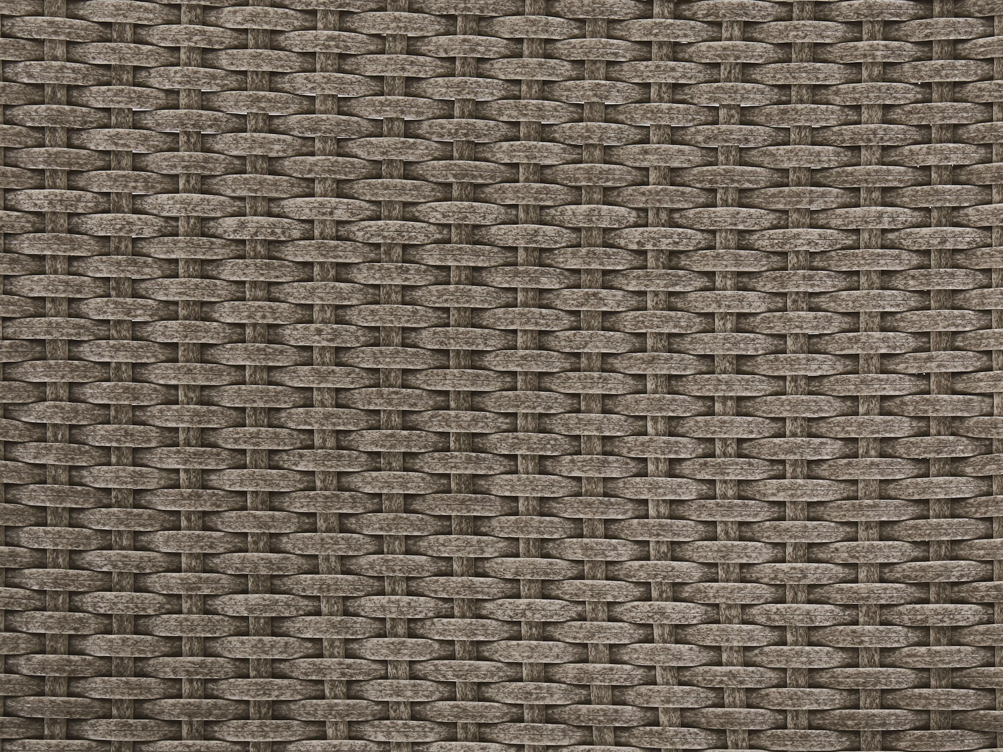 Loungeset met tafel en ottomaan 5-zits FONTI met kussens PE rotan Taupe