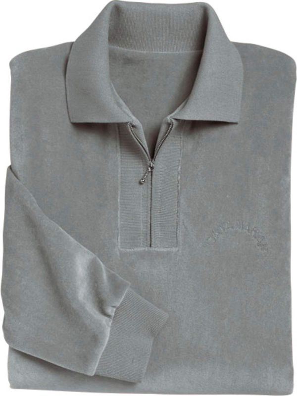 Sweater - Zilvergrijs - 80% Katoen, 20% Polyester - Lange Mouwen, Polokraag