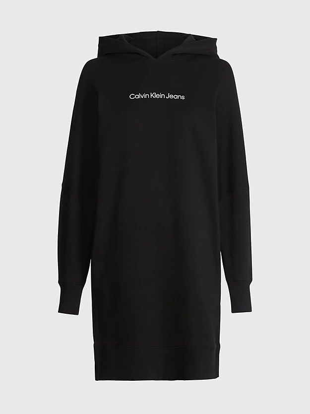 Vestido moletom com capuz de modelagem folgada