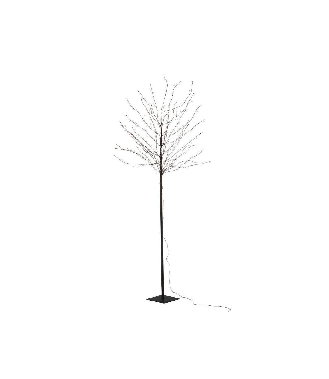 Paris Prix - Plante Artificielle Déco Led arbre Nu 180cm Noir