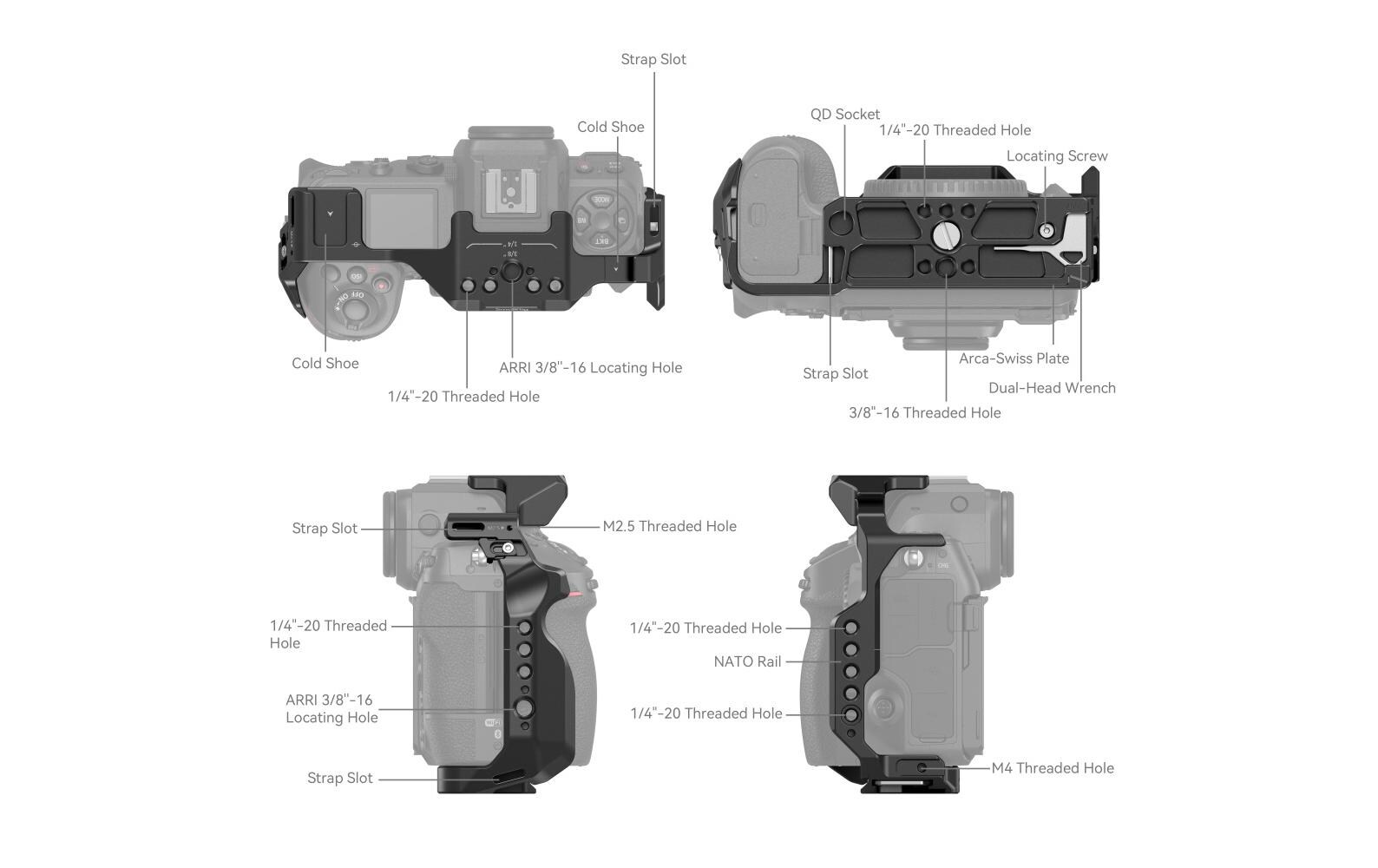 Cage Nikon Z 8Kamerakäfig zum Schutz der Kamera und zur Befestigung von Zubehör