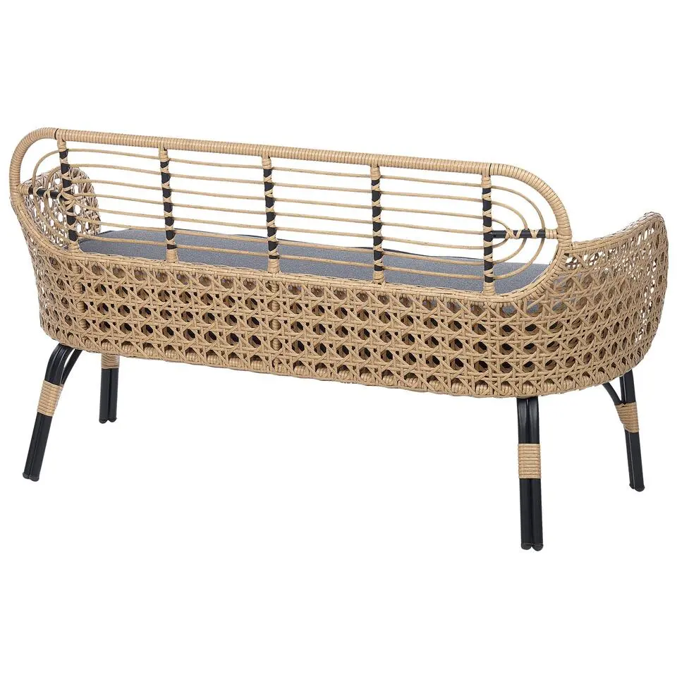 PRATELLO - Tweezitsbank - Natuurlijk - PE rotan