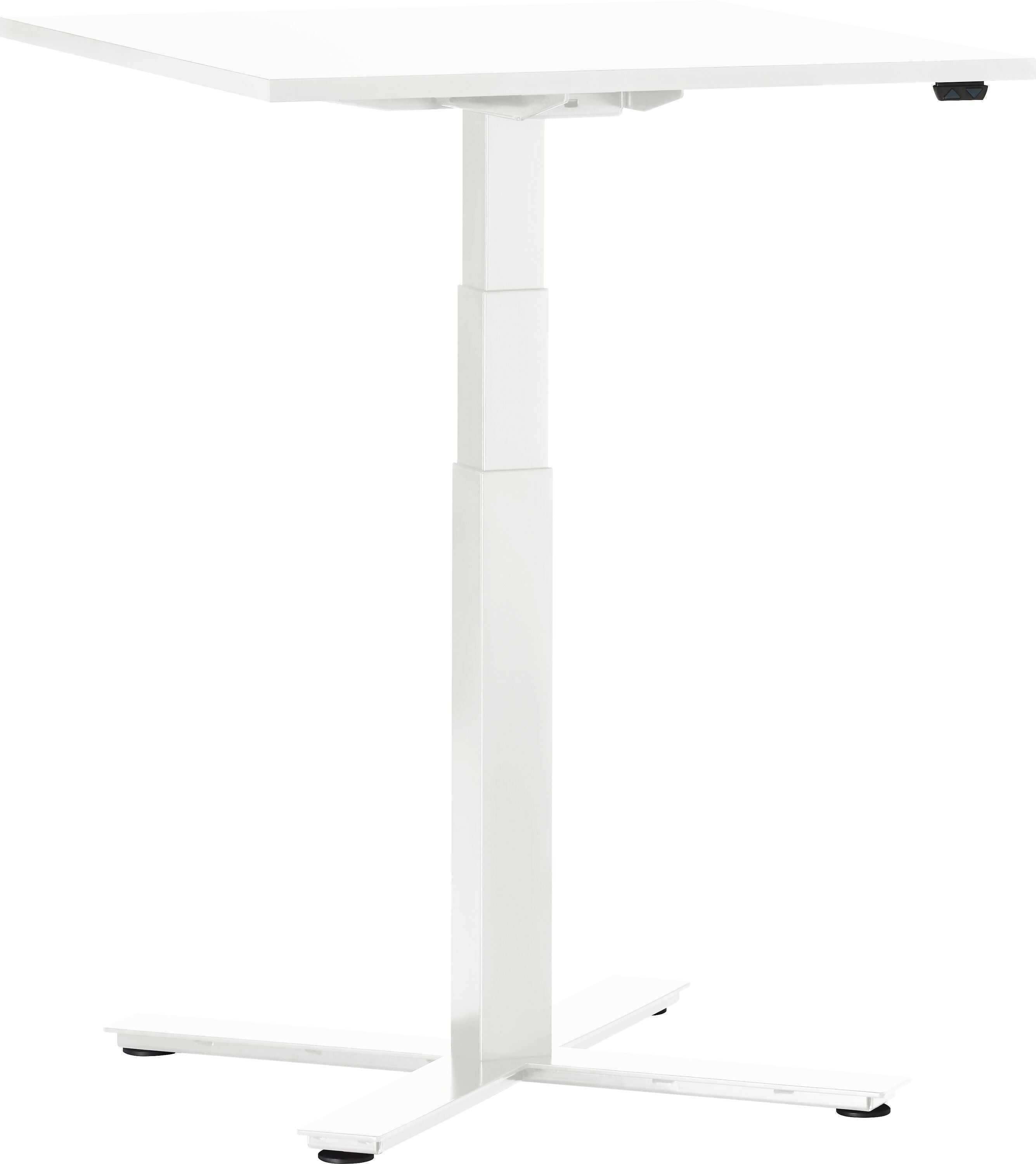FLEXCUBE Besprechungstisch höhenverstellbar - Weiss / B: 70.0 cm x T: 70.0 cm x H: 62.5 cm