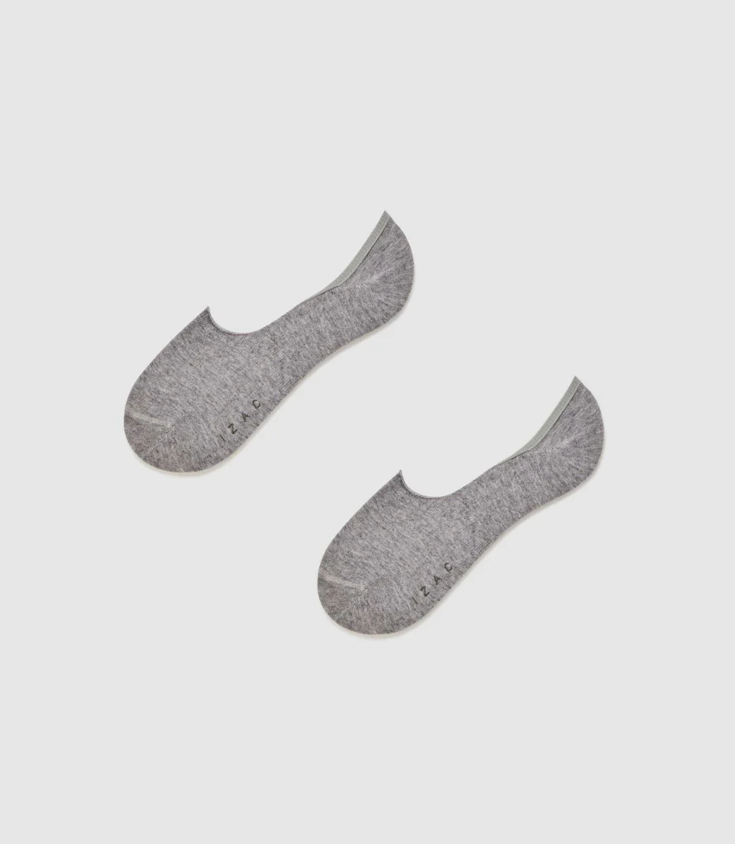 Chaussettes invisibles gris chiné