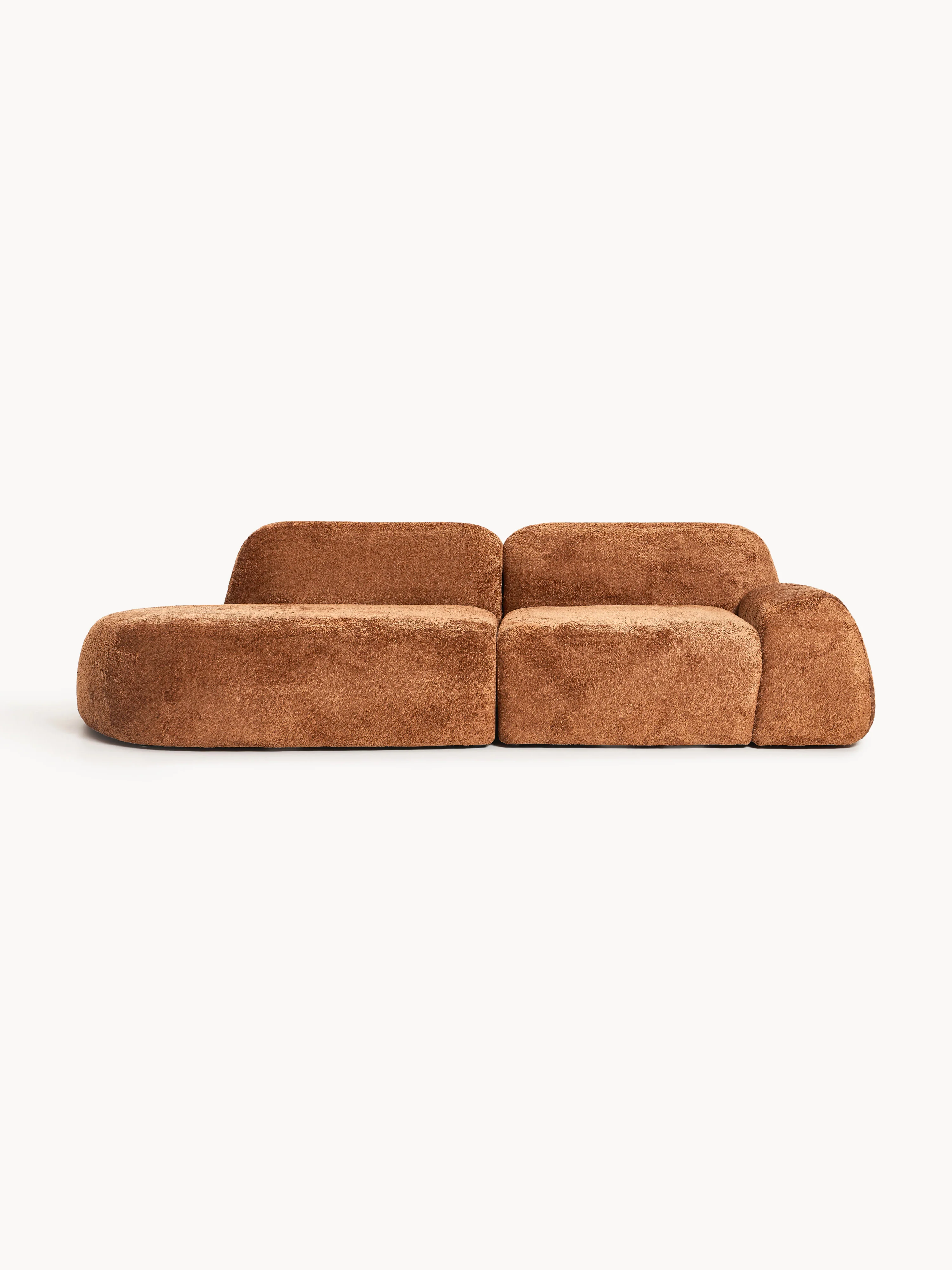 Modulaire teddy bouclé chaise Wolke (3-zits)
