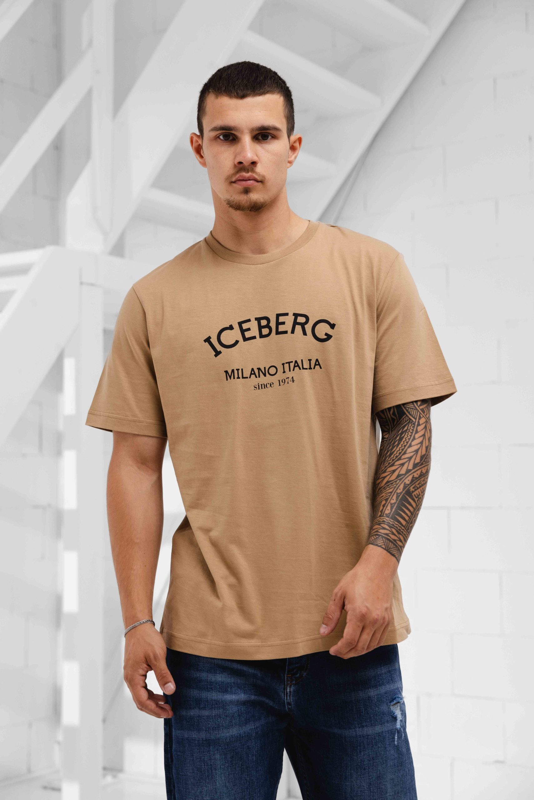 Iceberg 5D Milano T-Shirt Heren Bruin