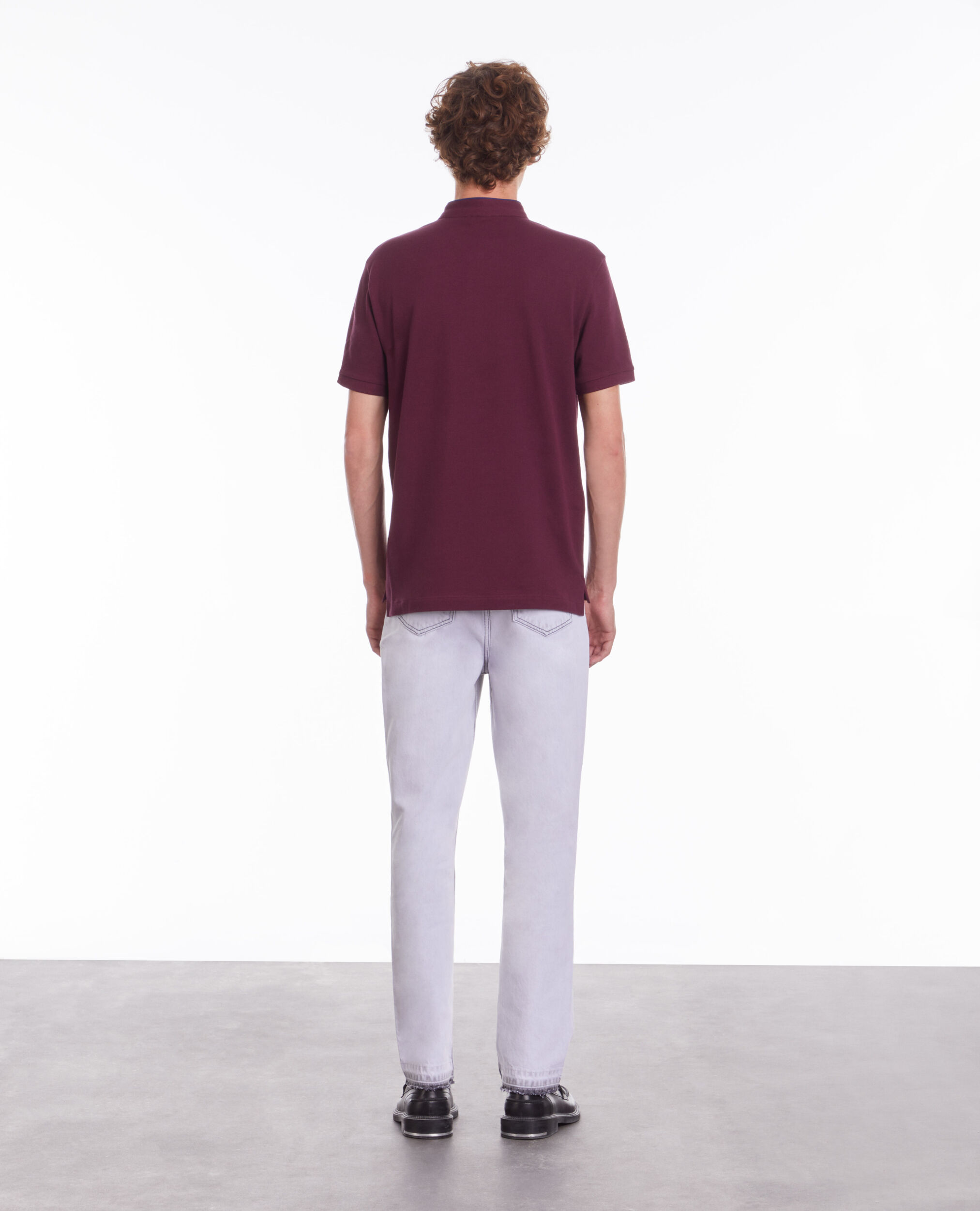 Polo bordeaux en coton