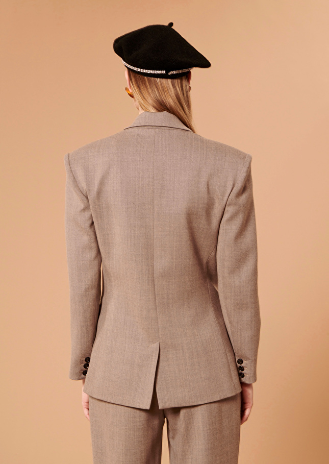 Veste Vasiliebeige en flanelle