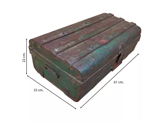 Valise en métal marron 61x33x22h