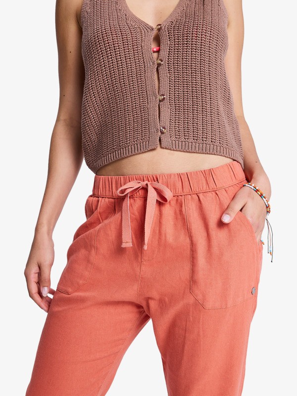 On The Seashore Pantalon cargo Orange Femme