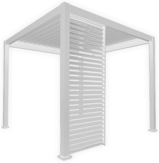 Green Spirit Pergola Seitenwand Mirador für 4m Pergola Classic & Deluxe - Weiß, 123x236 cm, Windschutz, Sonnenschutz, Sichtschutz Paneel