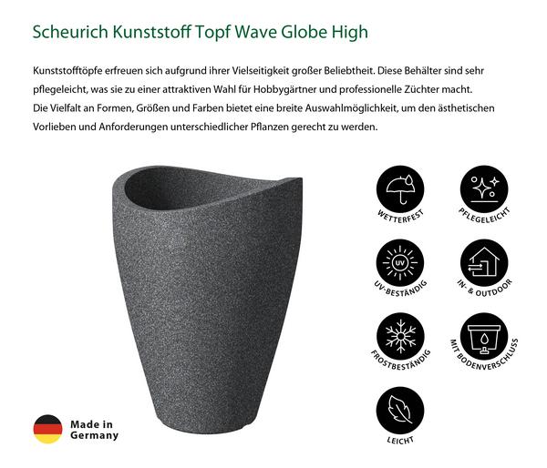 Scheurich Kunststoff Topf Wave Globe High,