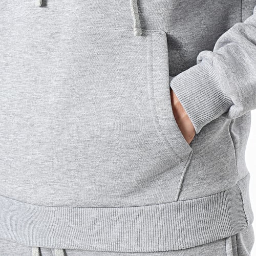 Ensemble Sweat Capuche Et Pantalon Jogging Gris Chiné