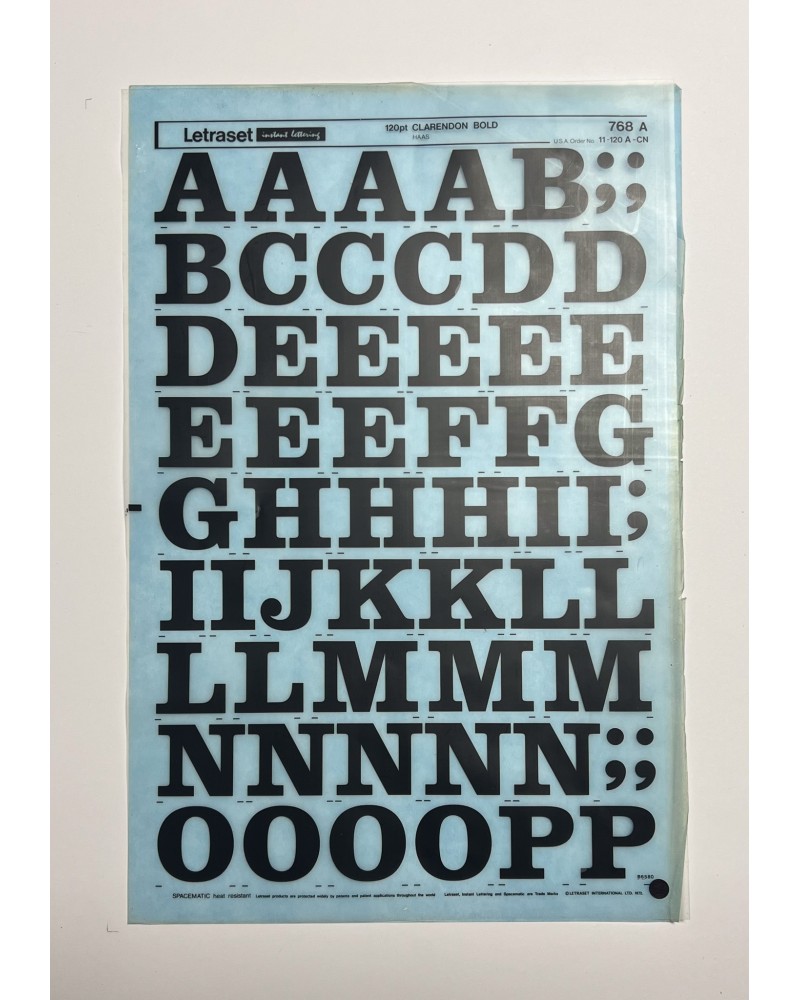 letraset-768A- CLARENDON BOLD - 120pt