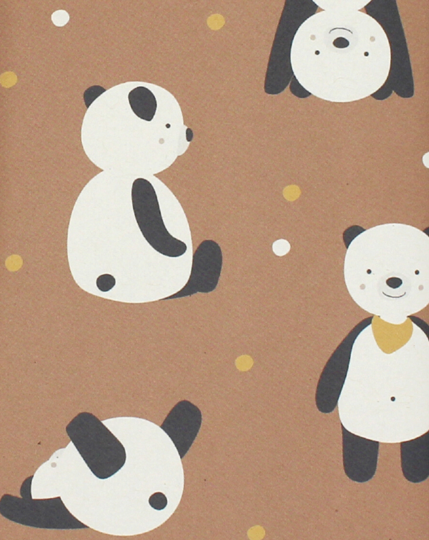 Geschenkpapier PANDAS (50x70) 3er Set in sugar