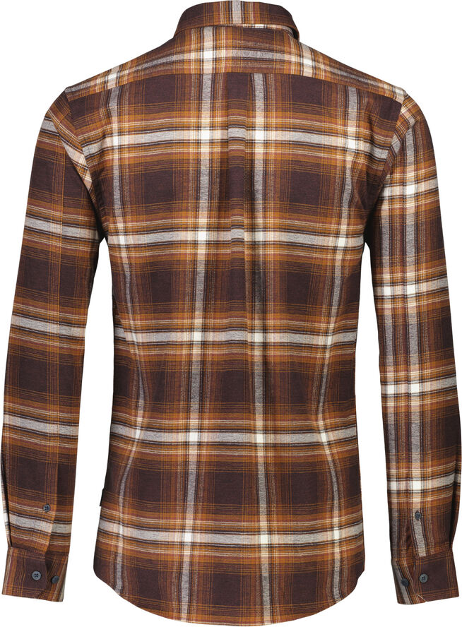 Lindbergh Brushed checked shirt L/S Dk burgundy