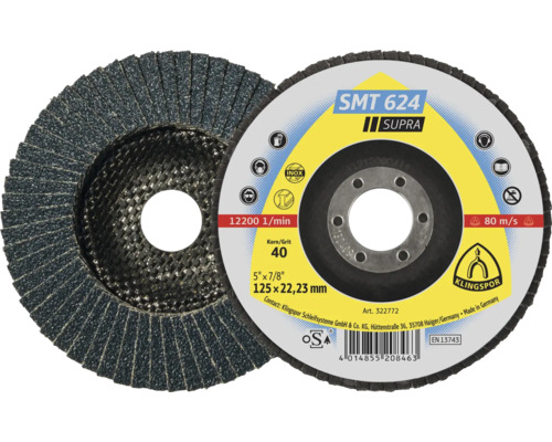 Schuurmopplaat gekartelde schijf Klingspor SMT 624 Ø 115x22,23 mm korrel 40