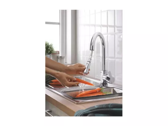 Robinet de cuisine avec douchette GROHE Feel chromé