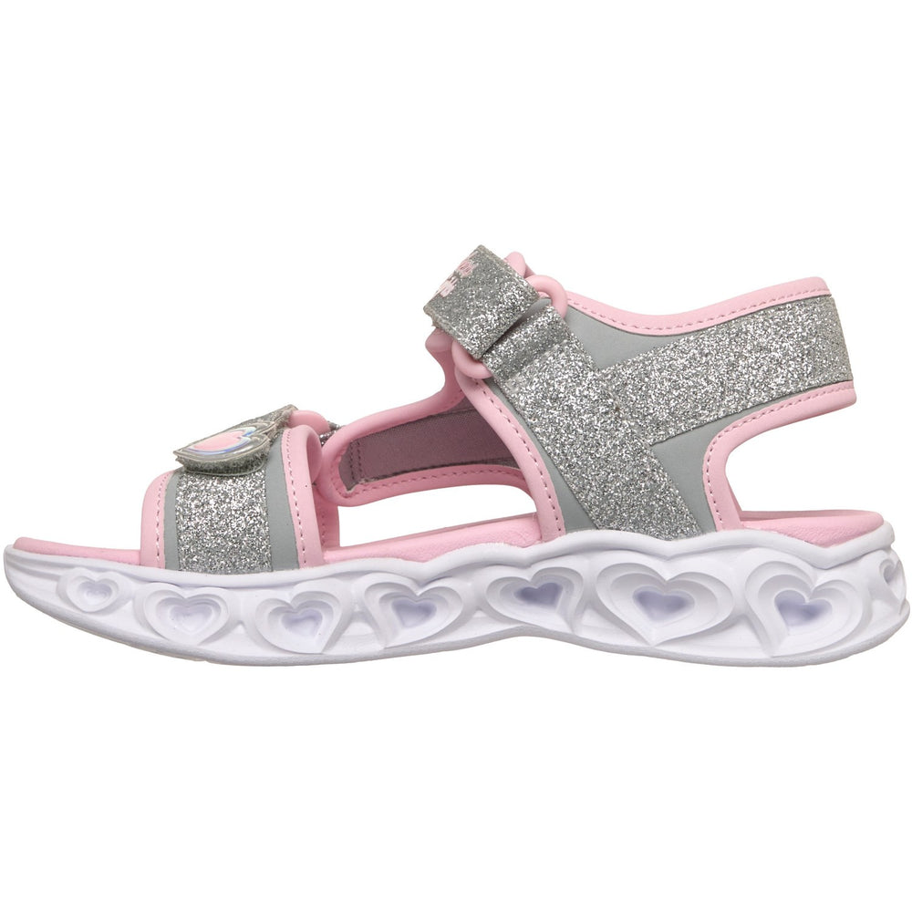 Køb Skechers Silver Heart Lights Sandaler