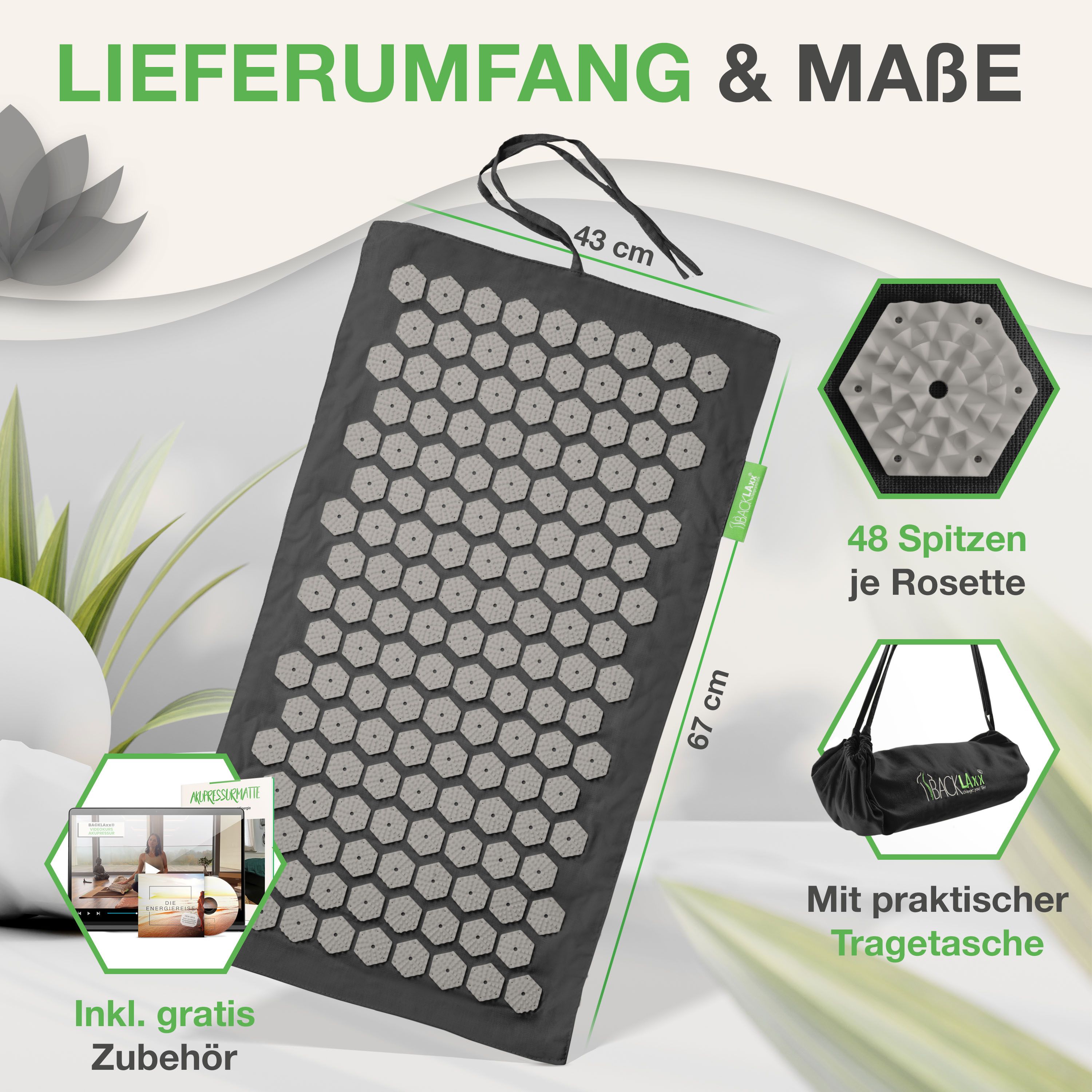 BACKLAxx® Akupressurmatten Set To-Go 