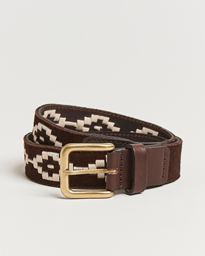 Pampeano Confianza Hand Stitched Suede Belt 3,5cm Brown
