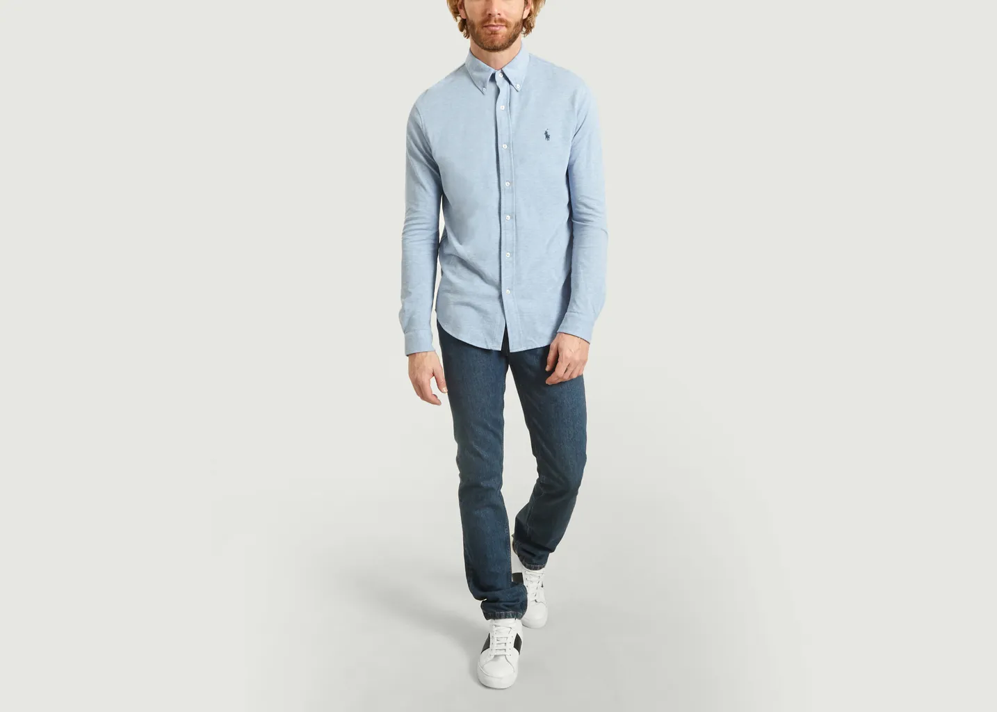 Chemise Siglée En Piqué De Coton Polo Ralph Lauren