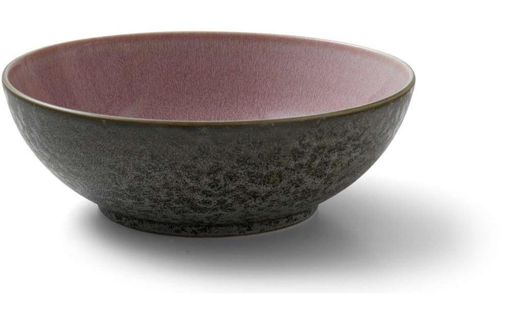 Salatschüssel 30 cm, Grau/HellpinkSchüssel aus Steinzeug