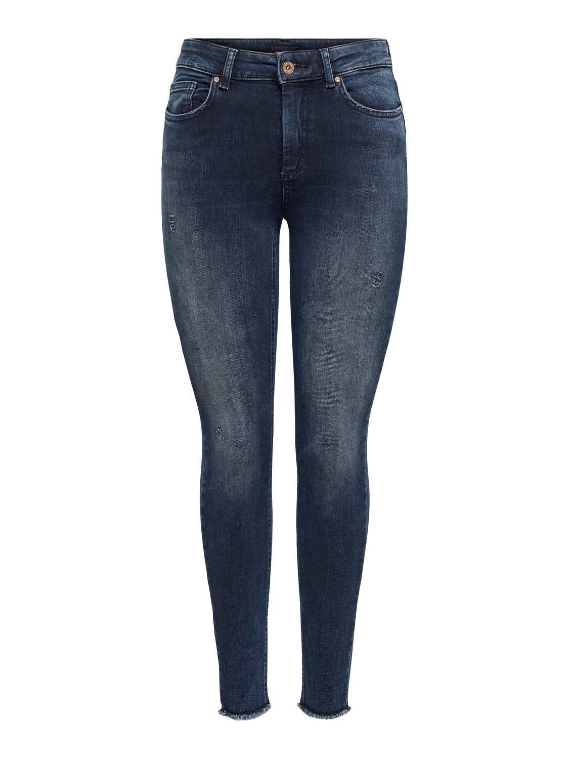 ONLBLUSH Mittlere Taille Skinny Fit Jeans Blue Black Denim