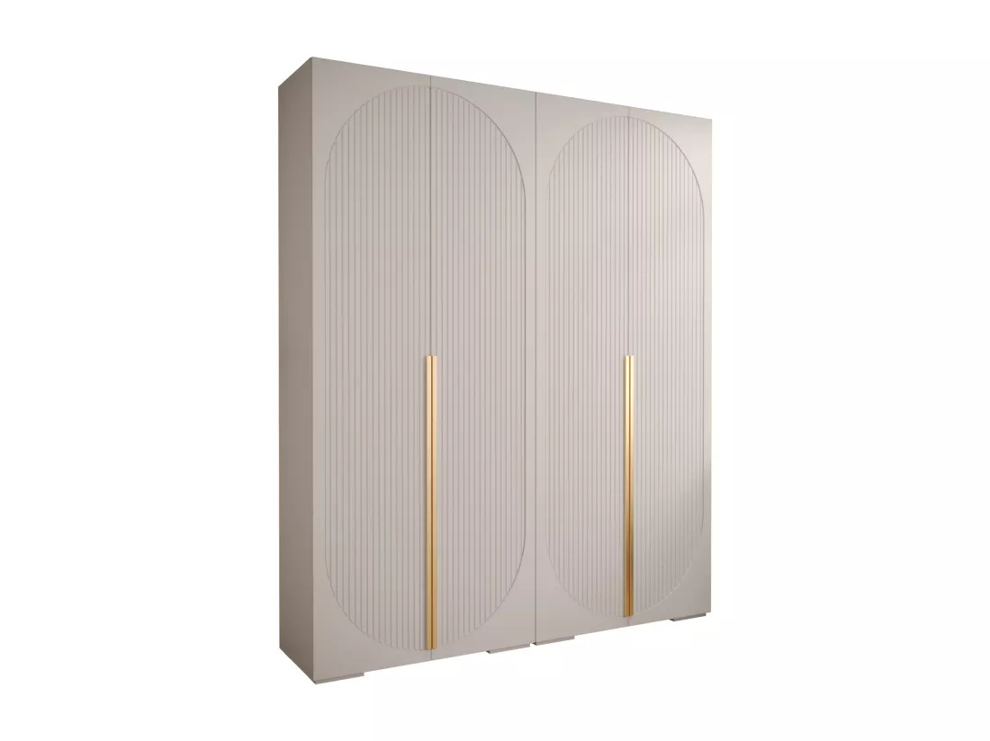 Armoire à portes battantes Manhattan Ryfel 5 236,7/200/47 4 portes (Blanc)